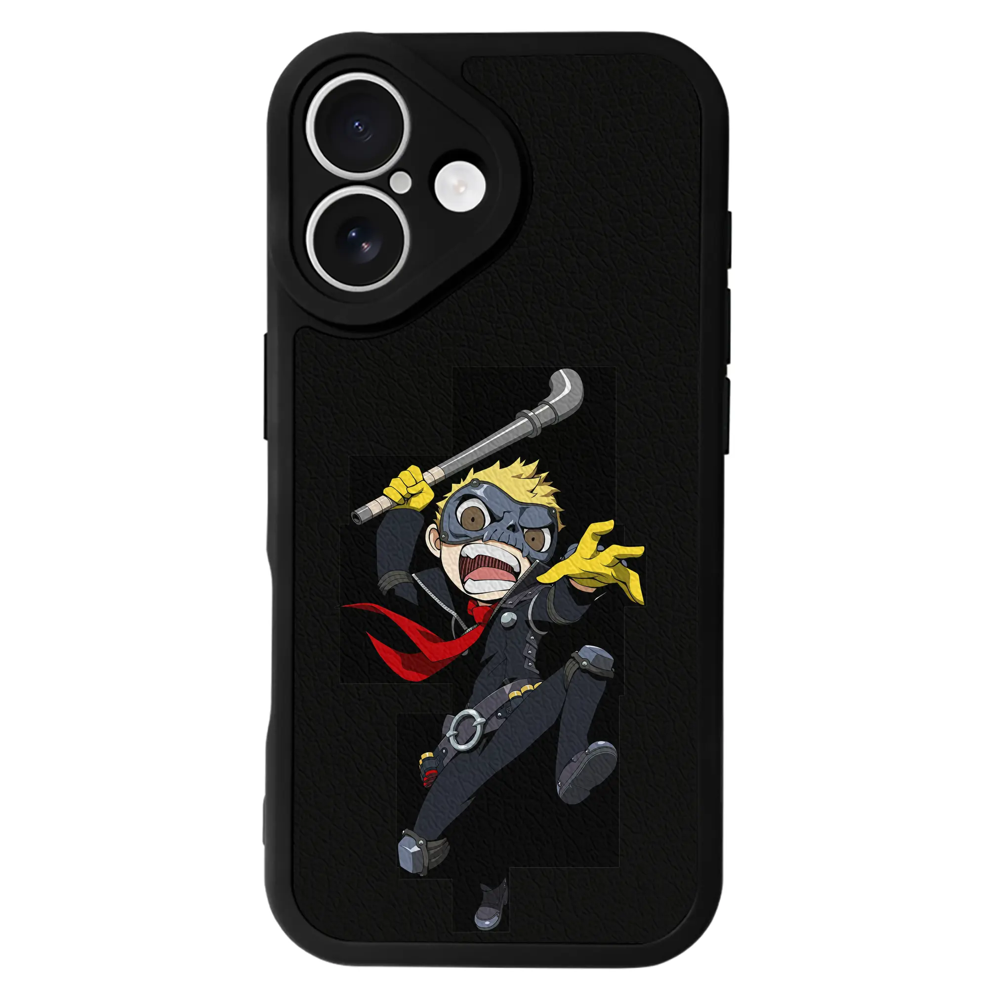 ペルソナ グッズ,坂本竜司 - IPhone 16シリーズ対応 ・ シリコンスマホケース ・ レザー調 ・ 高精度フィット ・ 耐衝撃 ・ ワイヤレス充電対応 ・ 精密カット